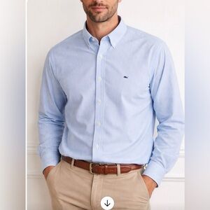 Vineyard Vines Light Blue Striped Button Down Shirt